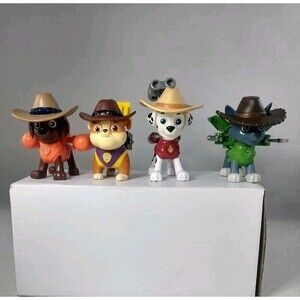 PAW Patrol Hero Pup COWBOY Set MARSHALL RUBBLE ROCKY ZUMA